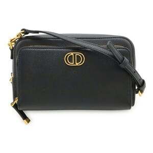 CHRISTIAN DIOR Black Leather Shoulder Bag